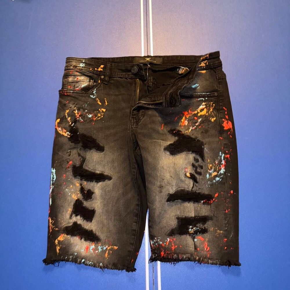 y2k Black and multi-coloured Jordan Craig Legacy Edition shorts - streetwear